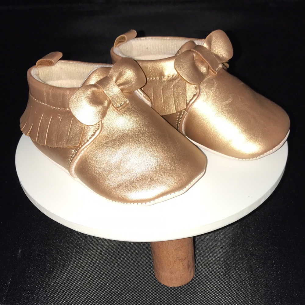 Gold Baby Moccasins